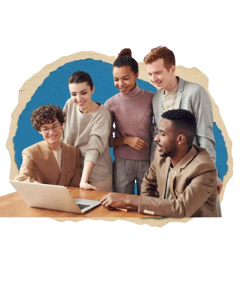 Infoglen Careers: Professional working on a laptop, joining our global Salesforce and AI-powered solutions team.